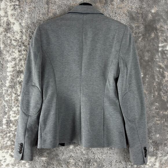 Yessica Size 8 Stretch Career Single Button Blazer Jacket Gray Notched Lined - Picture 4 of 9